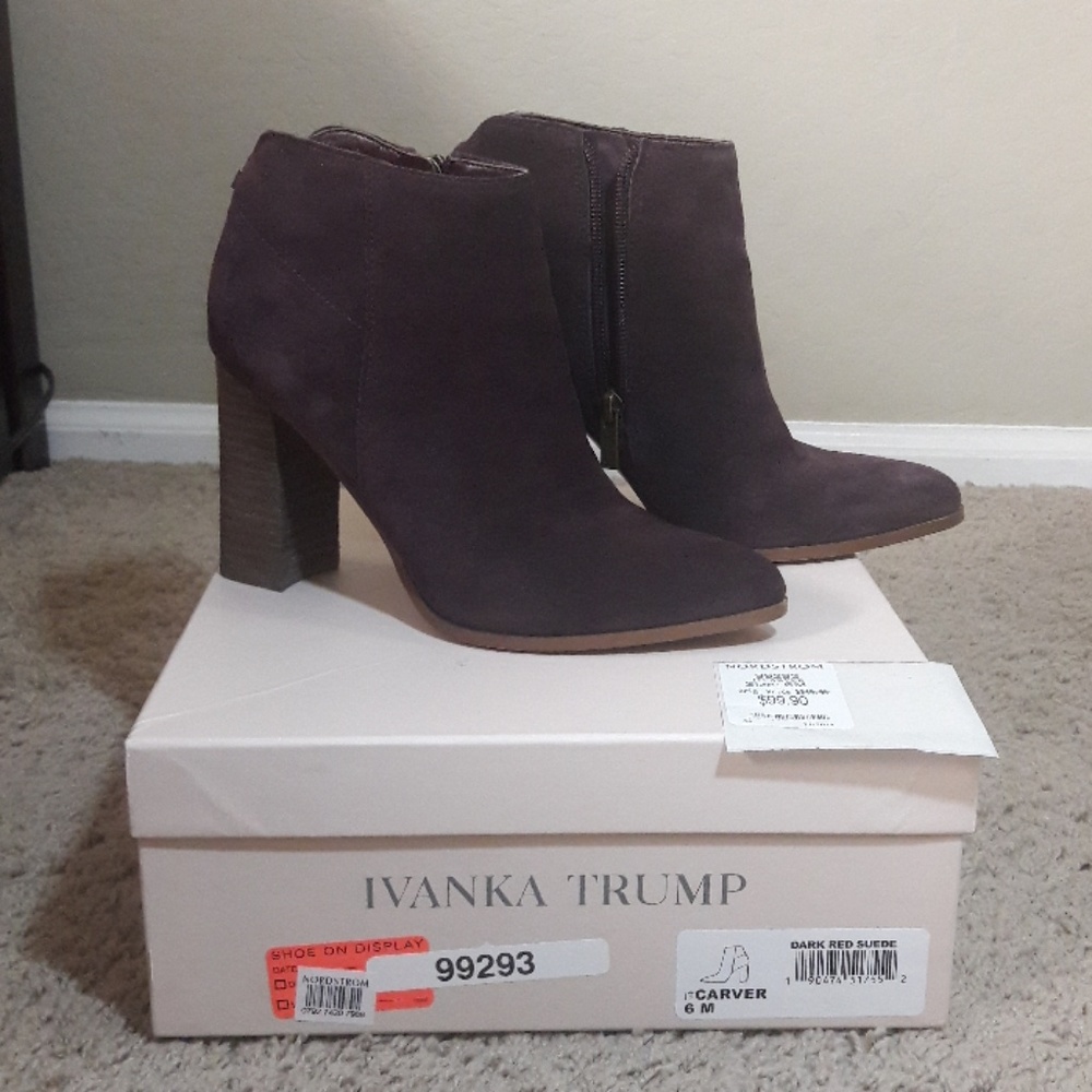Dark Red/purple suede boots